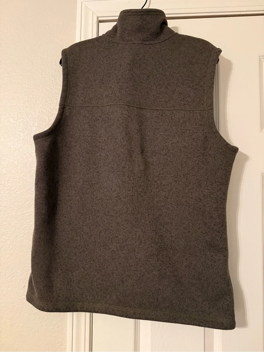 The North Face Charcoal Green Fleece Vest with Zip Pockets